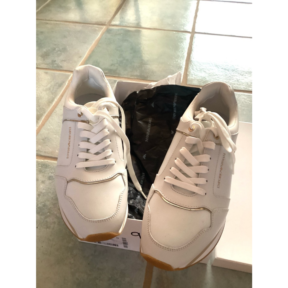 Emporio Armani women's sneakers size 7 New in White